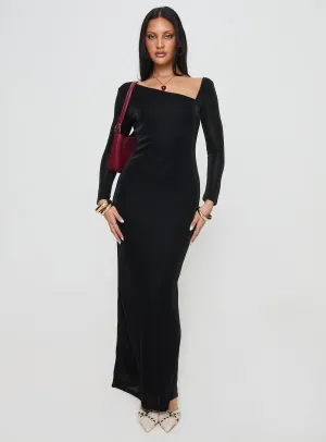 All Season Style Sedani Long Sleeve Maxi Dress Black
