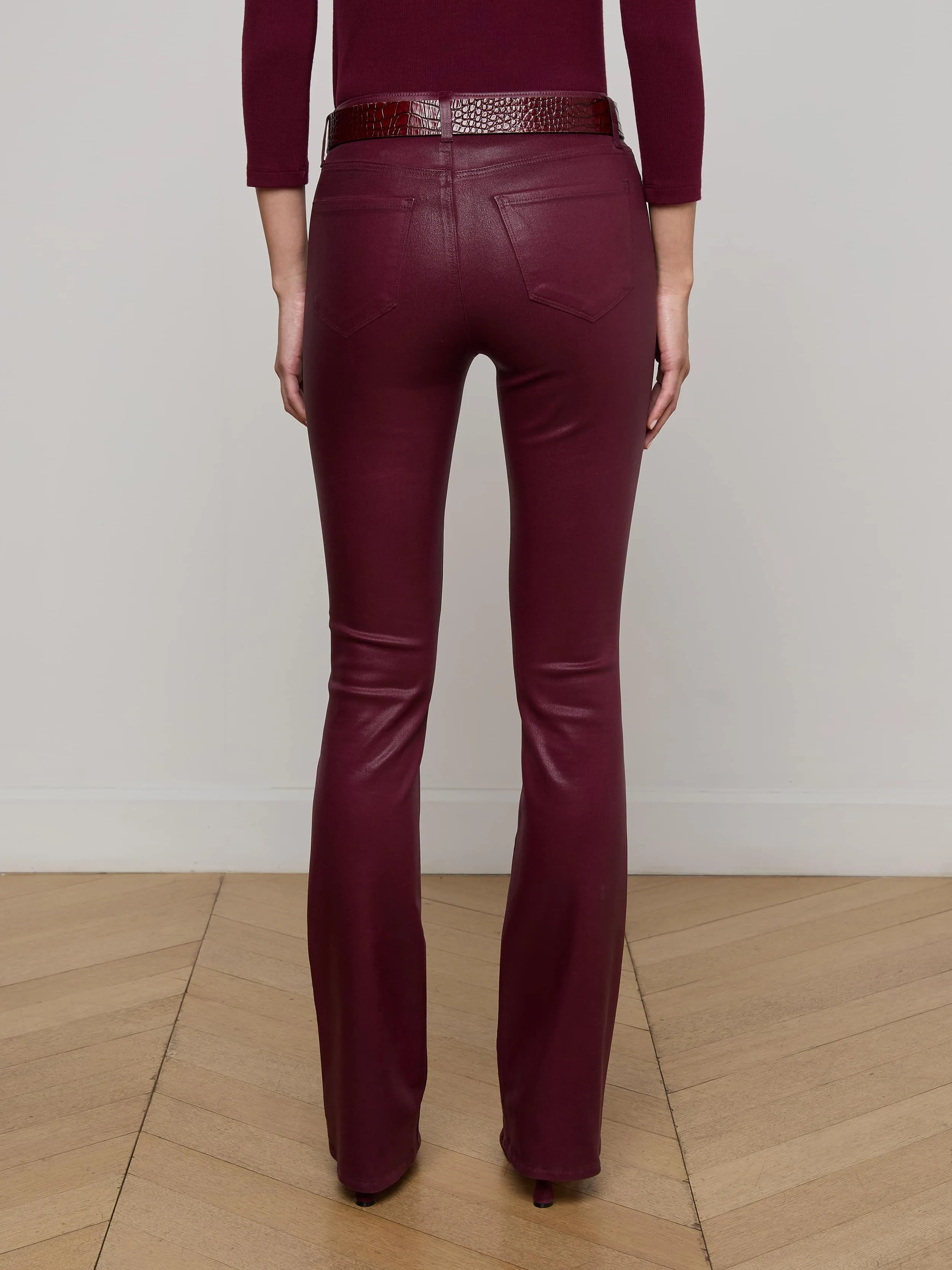 All Day Comfort Fit Sleek Comfort Selma Coated Bootcut Jean