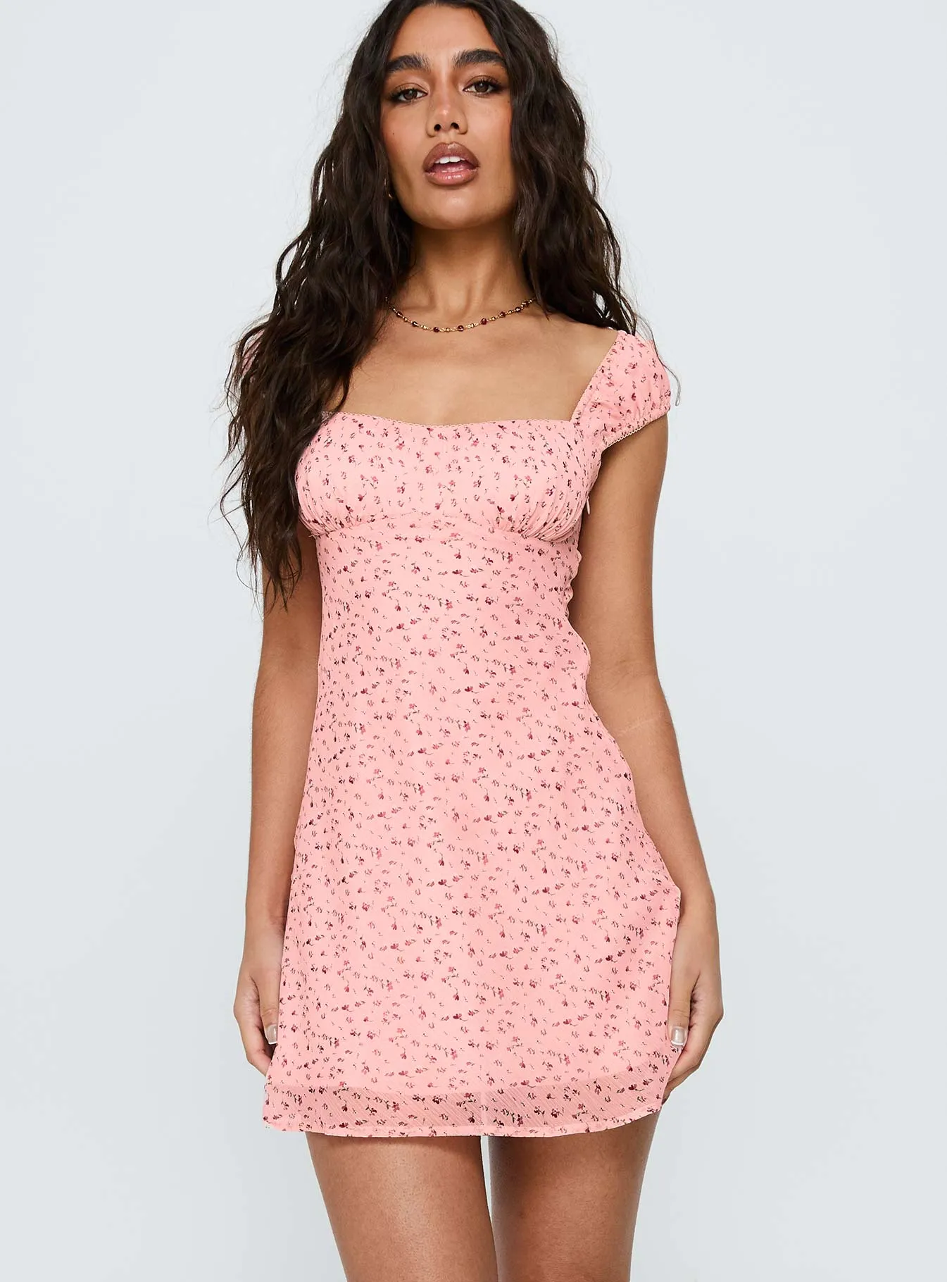 Jewel-Tone Seyani Mini Dress Pink