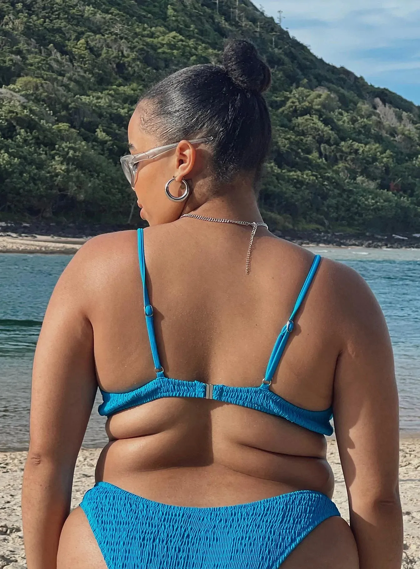 Performance Wear Lolita Bikini Top Blue Curve