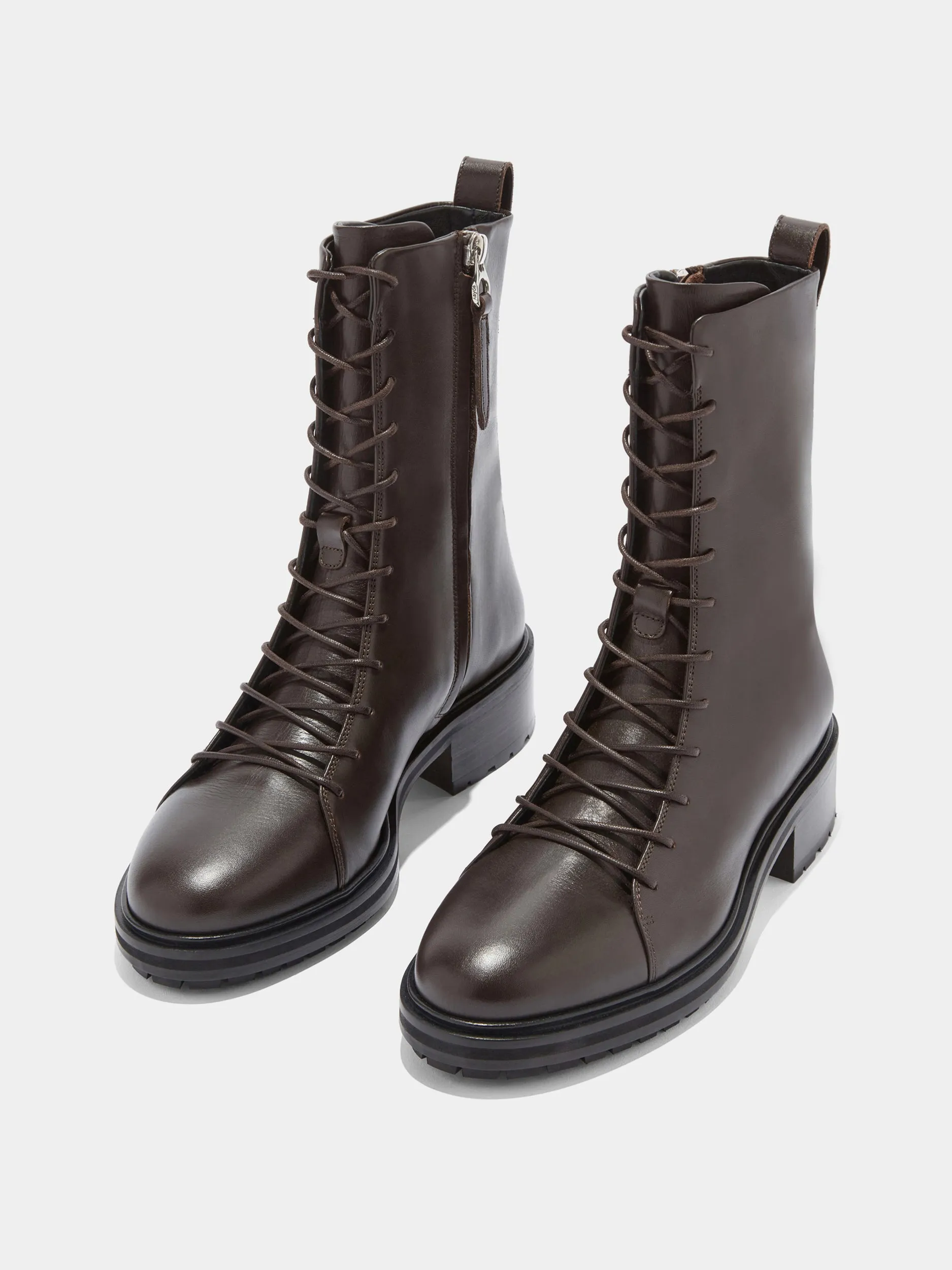 Isa Lace-Up Ankle Boots Essential Piece Sturdy Build