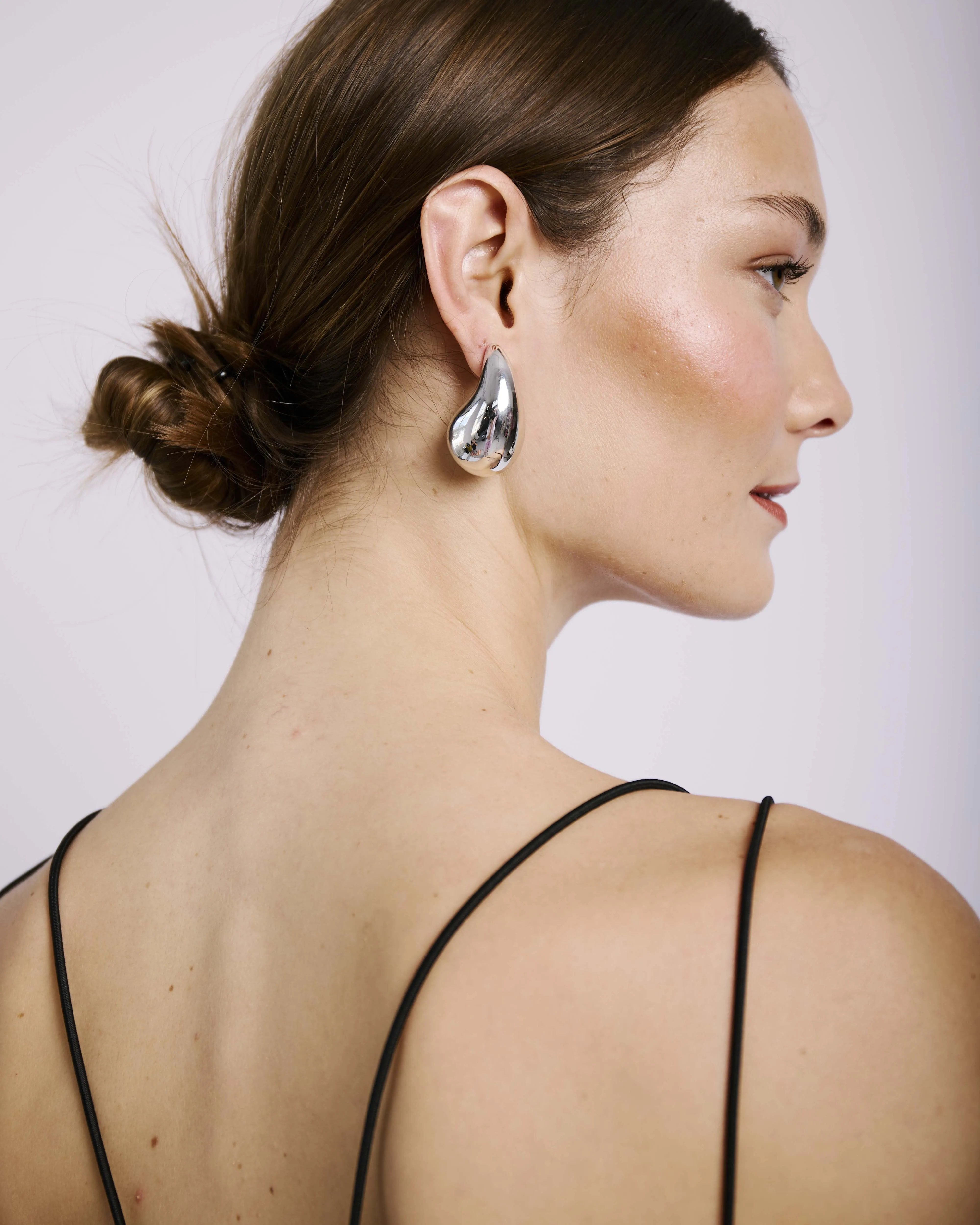 City Bright Shock Cord Slip Dress  in Black