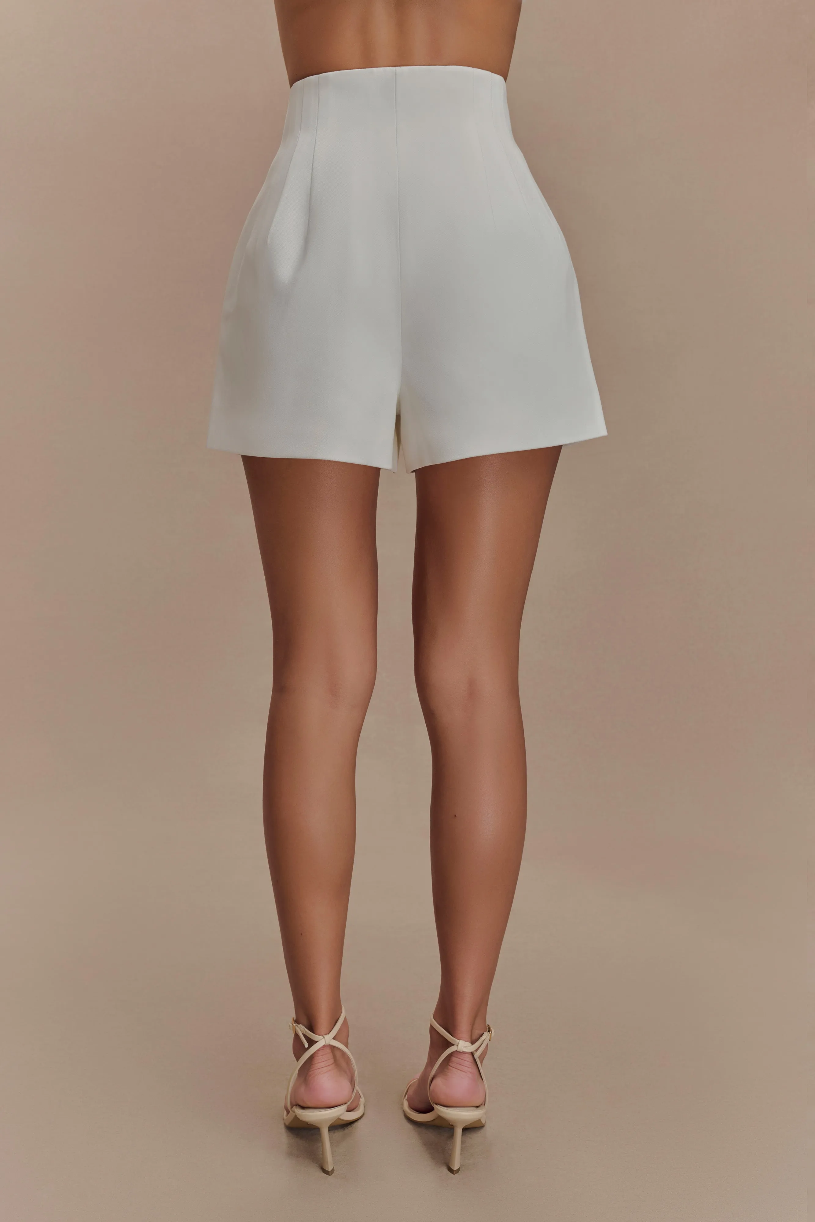 Breezy Layer Fit Quick Dry Wear Silas High Waist Shorts - White