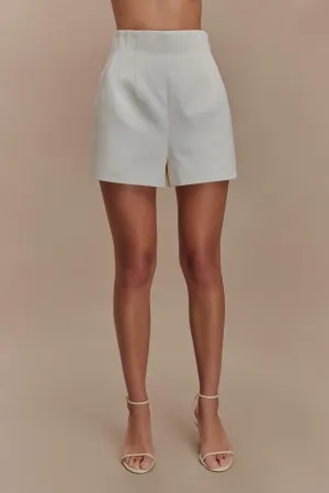 Silas High Waist Shorts - White equestrian wear Athletic Cut