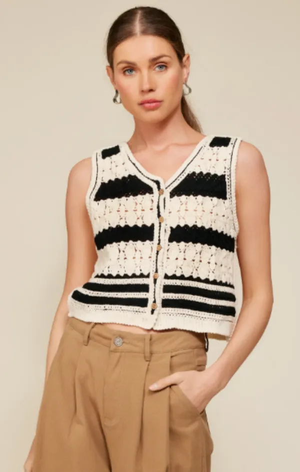 Thermal Lined Cuffs Chilly Days Sioban Stripe Top