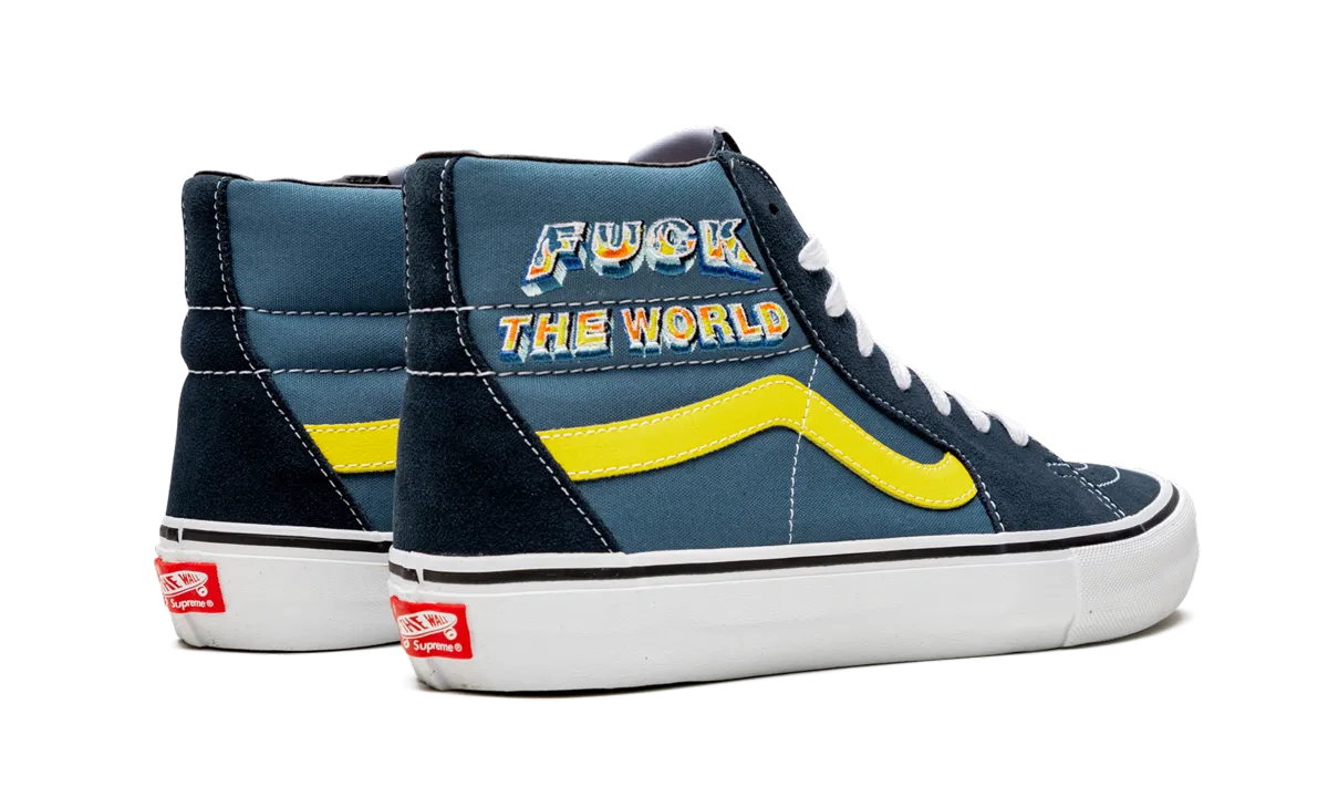 Firm Grip Sk8-Hi Pro "Supreme - F*ck the World - Navy"