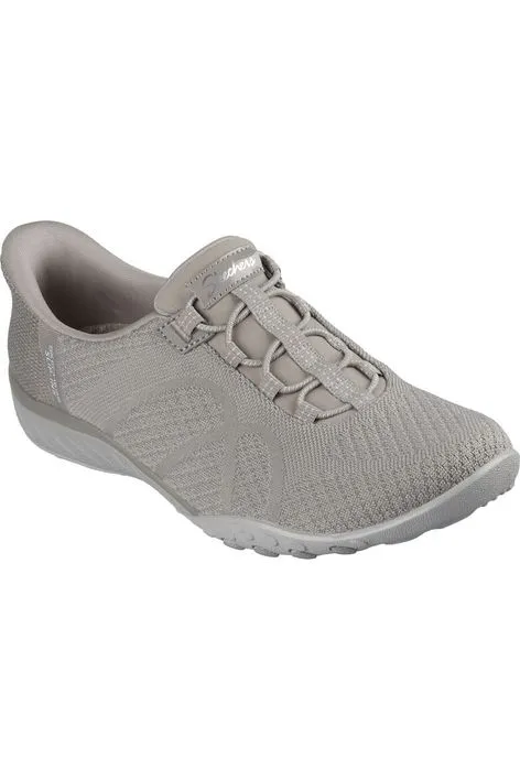 Orthopedic Footbed System Skechers Ladies 100762 BREATHE EASY KNITTY WAVES in Taupe