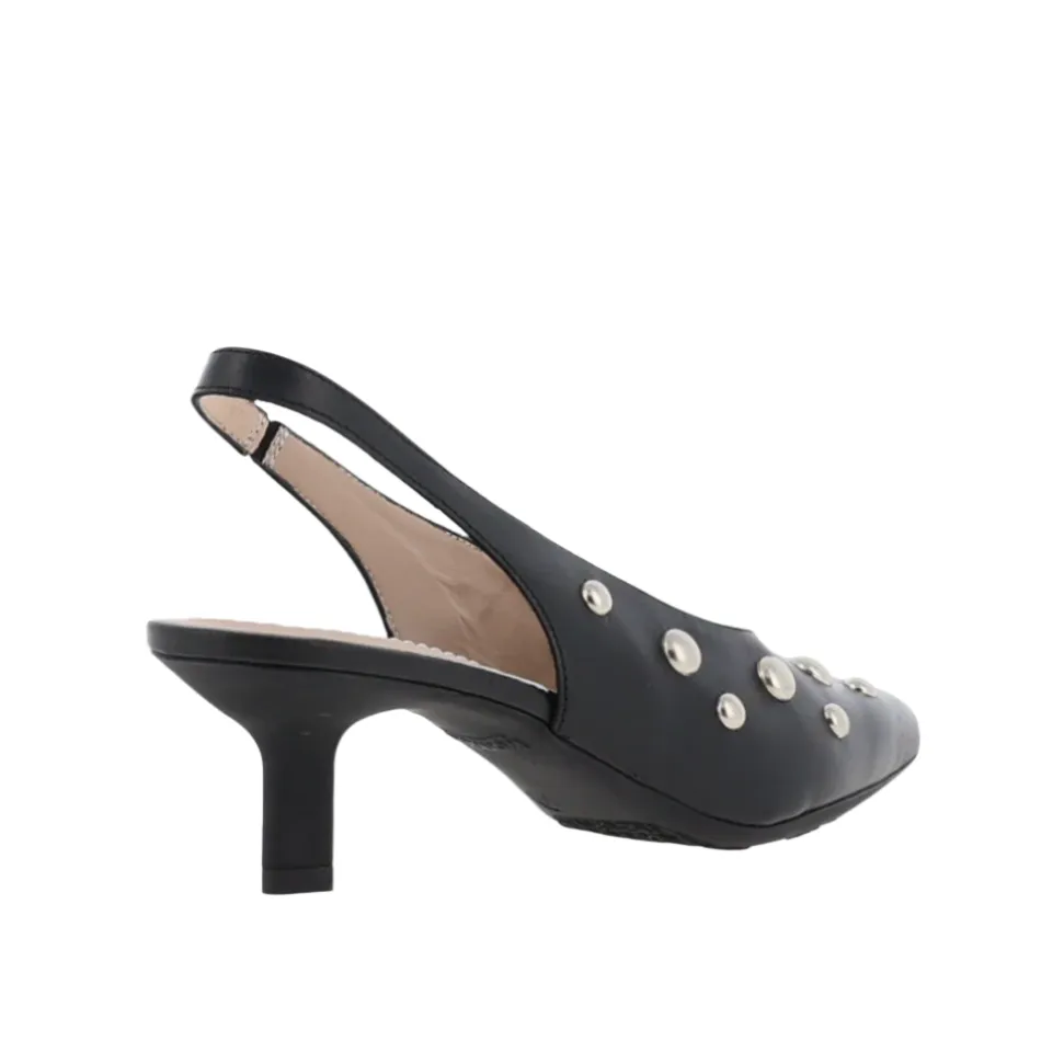 Wonders Womens Shoe G-7123 Iseo Black Slip Resistant Clean Lines