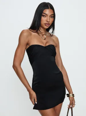 Irena Strapless Mini Dress Black FoldablePackaging