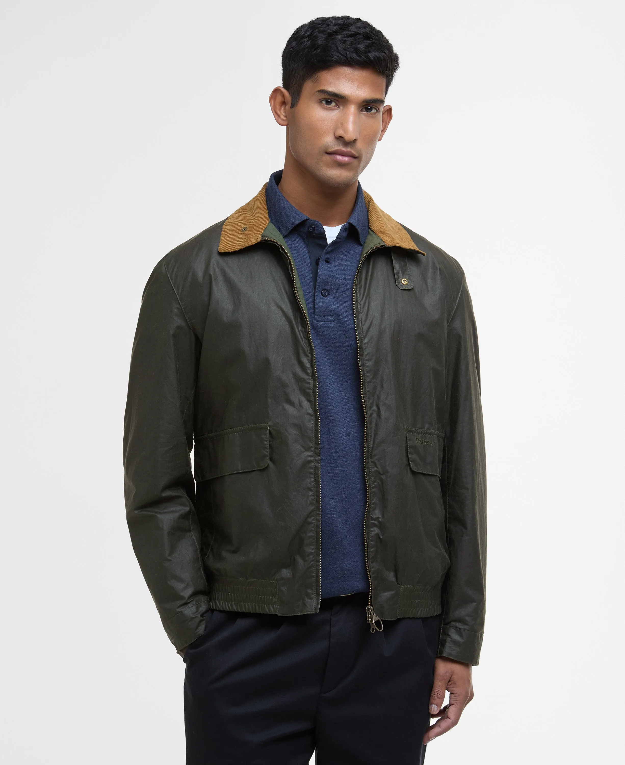 Thermal Insulated Street Comfort ID25117-Barbour Olive Newbury Wax Jacket