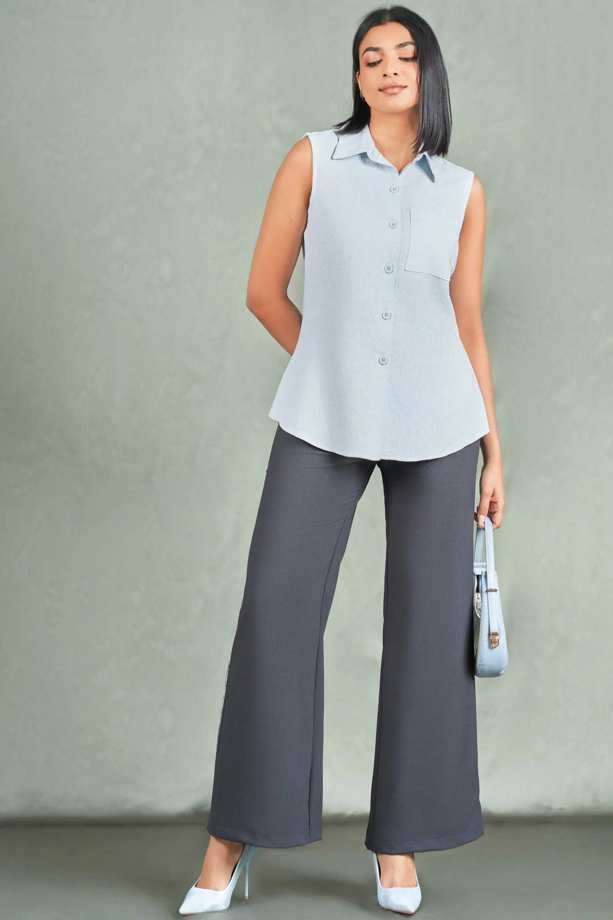 Breathable Yarn Composition Sleeveless Shirt