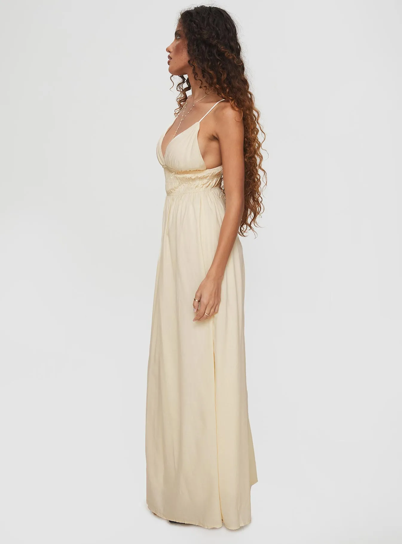 Maysen Maxi Dress Cream Knit Cool