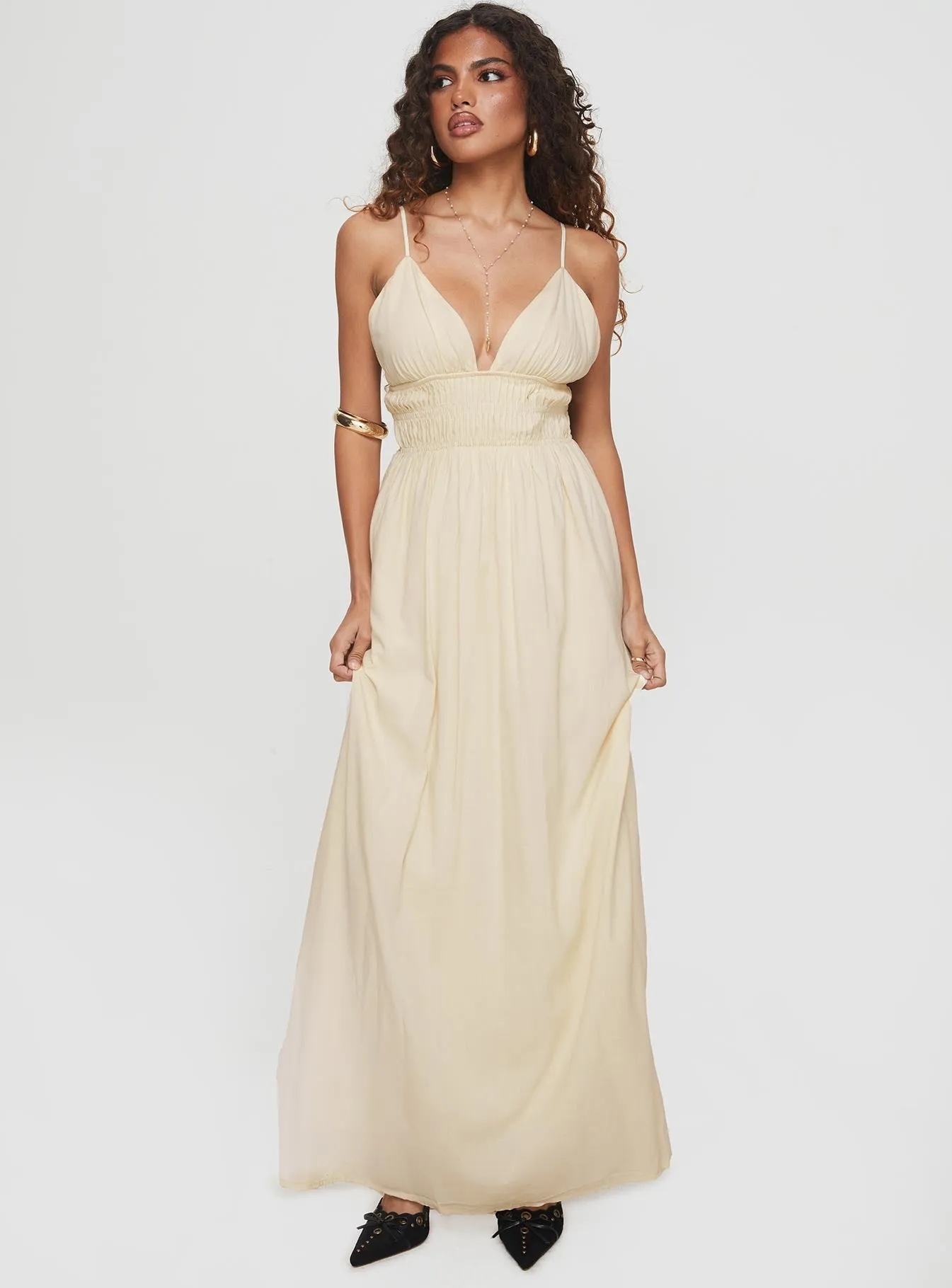 Cool Motion Maysen Maxi Dress Cream