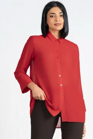 Light Outfit Red Relaxed Shirt