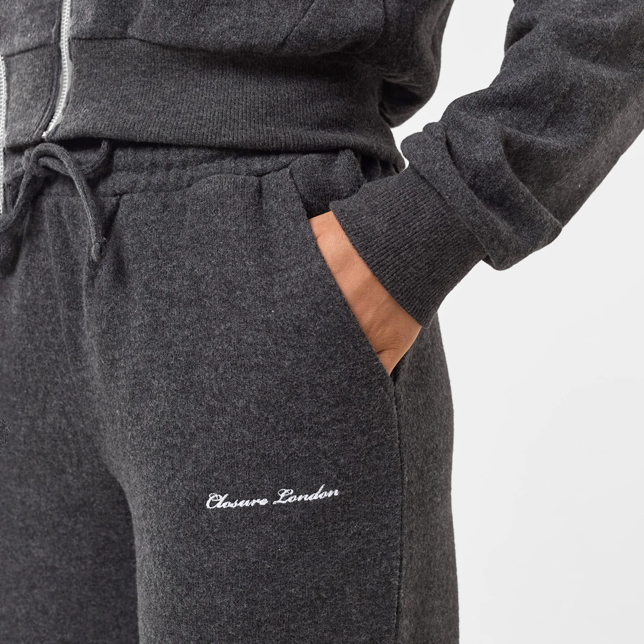 Soft Knit Bomber Tracksuit | Charcoal Spring Glow RipstopFabric