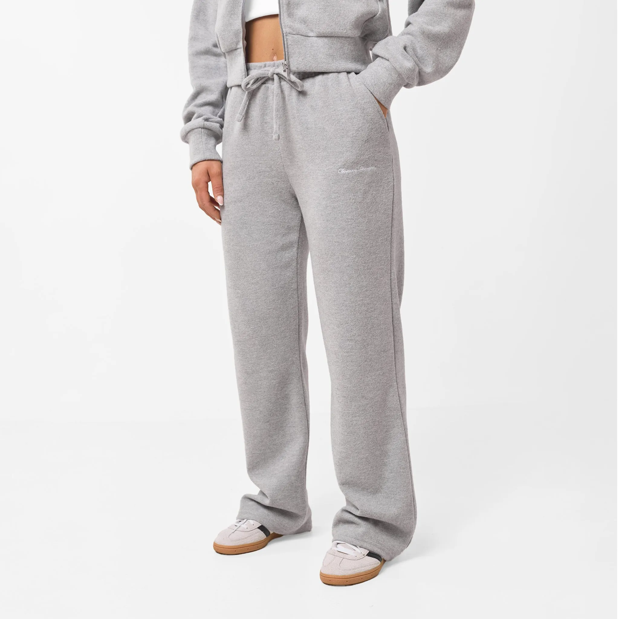 Soft Knit Bomber Tracksuit | Grey Marl hypoallergenic material