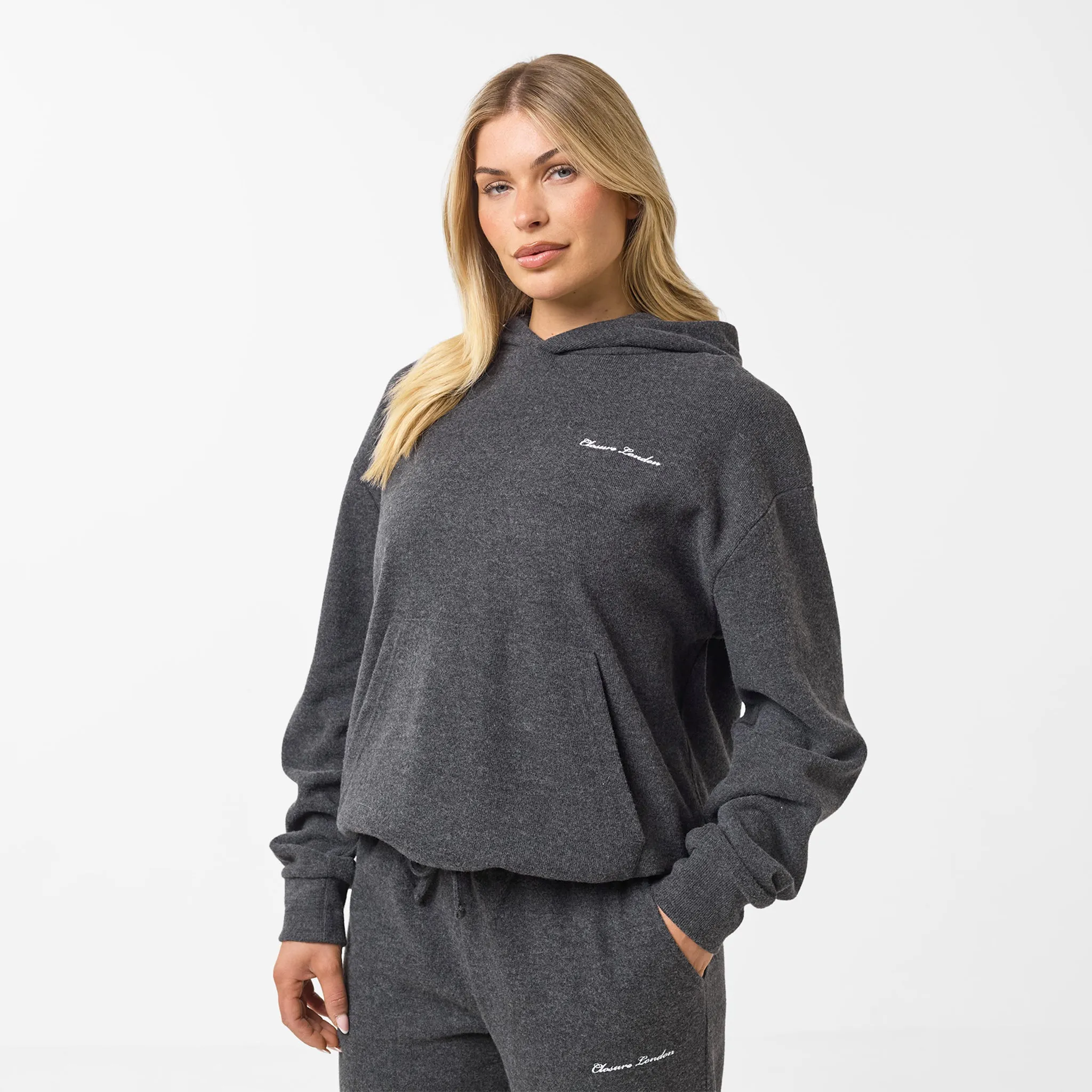 Bold Fashion Wind Block Soft Knit Tracksuit | Charcoal