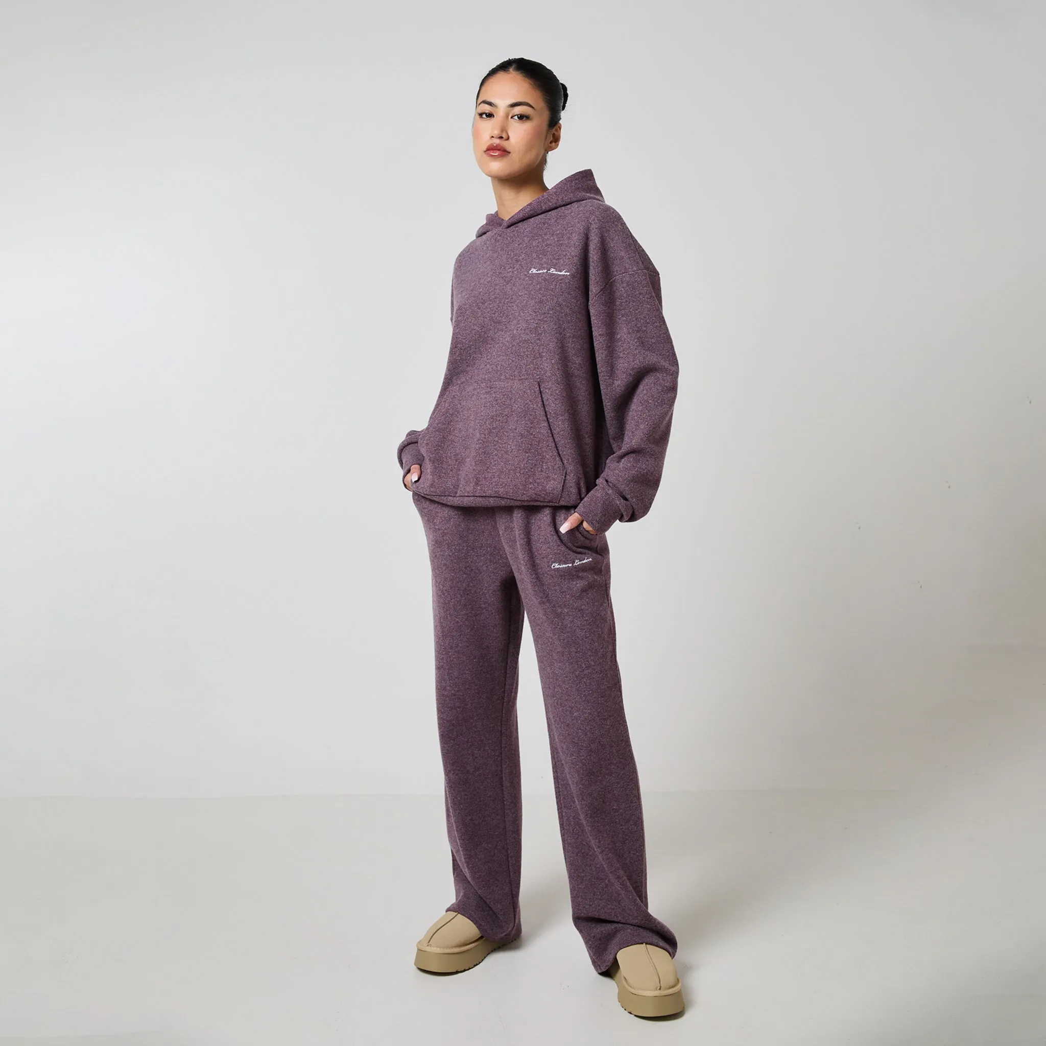Athletic Apparel Conscious Core Soft Knit Tracksuit I Dark Cherry