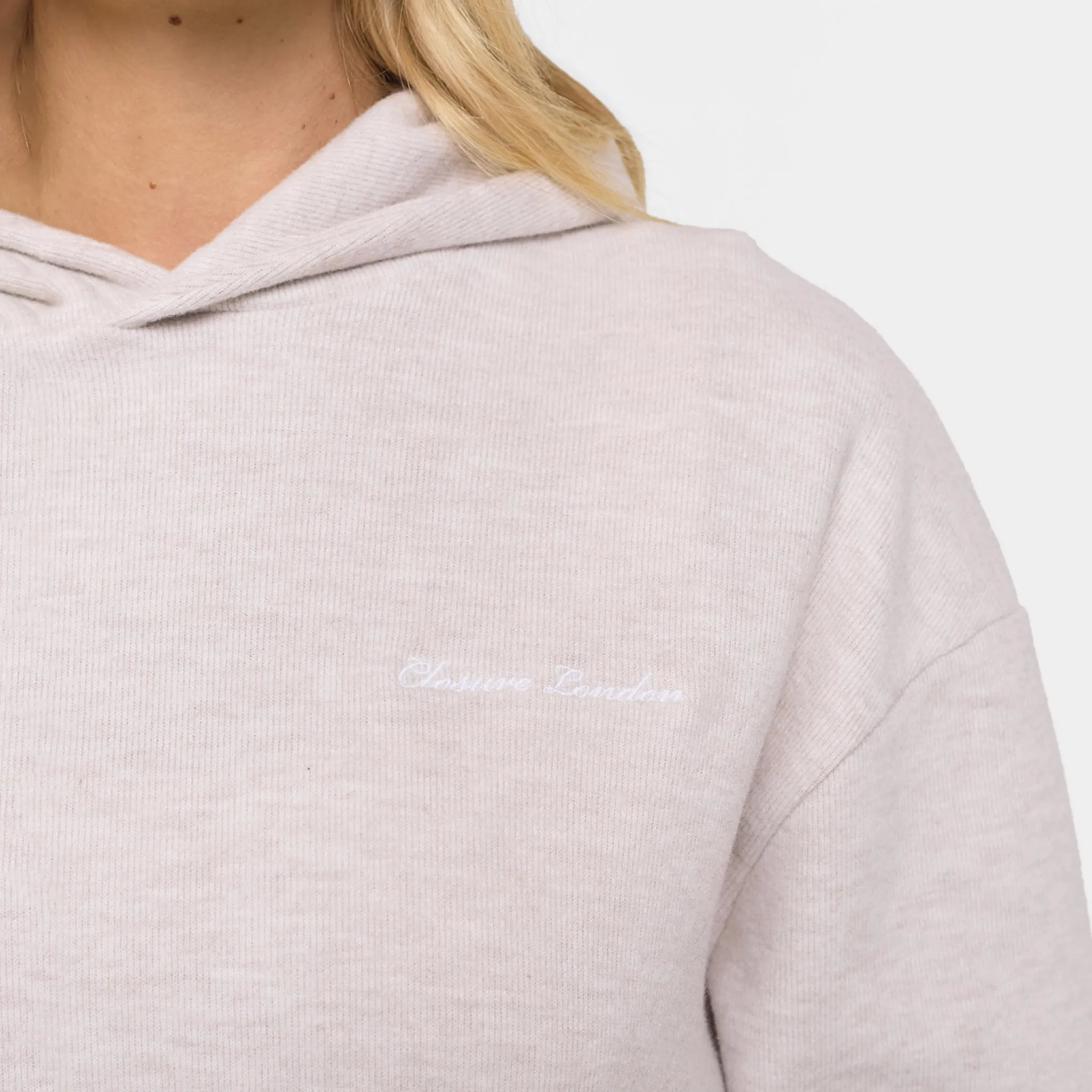 Relaxed Jeans StretchableMaterial Soft Knit Tracksuit | Oatmeal