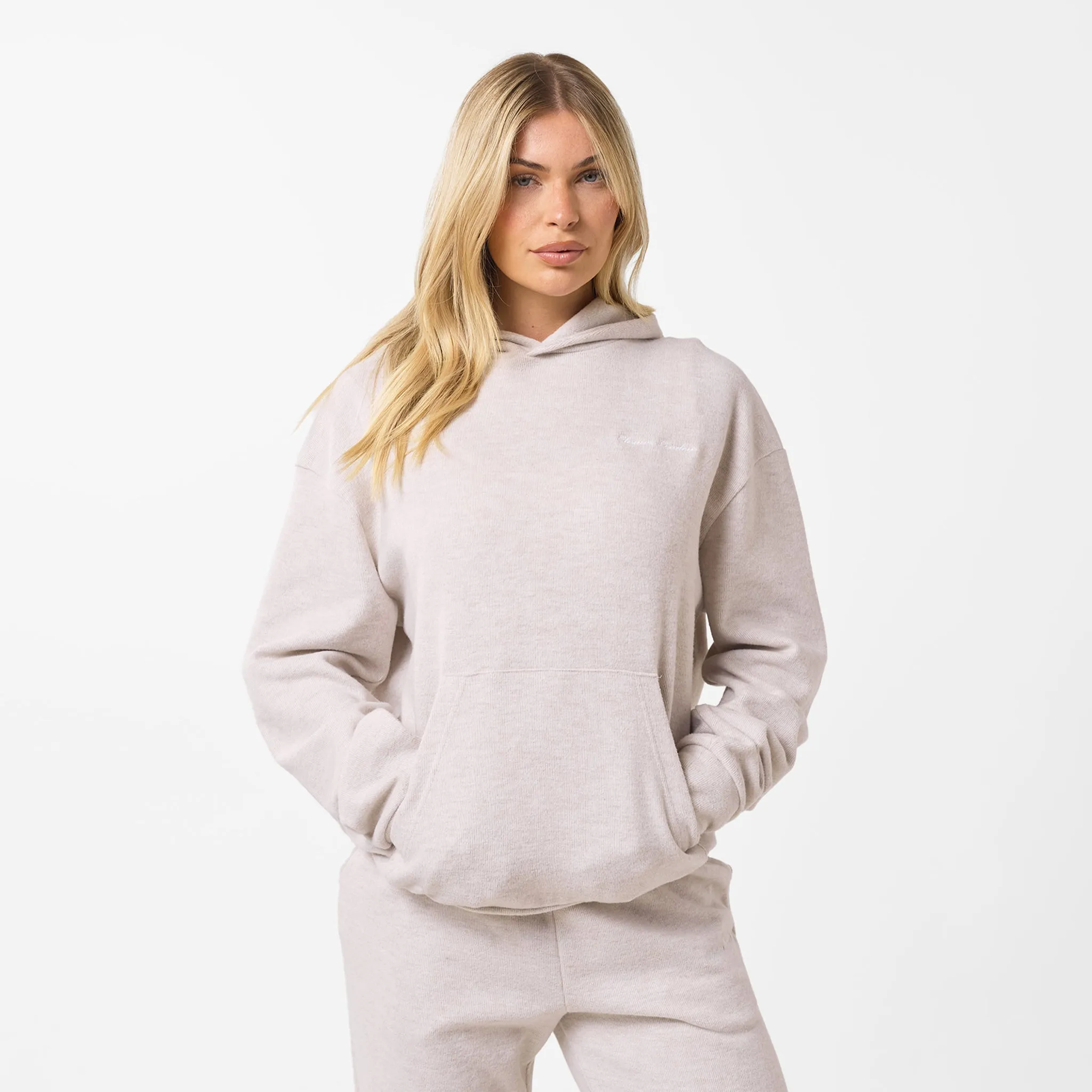 Layered Clothing Soft Knit Tracksuit | Oatmeal