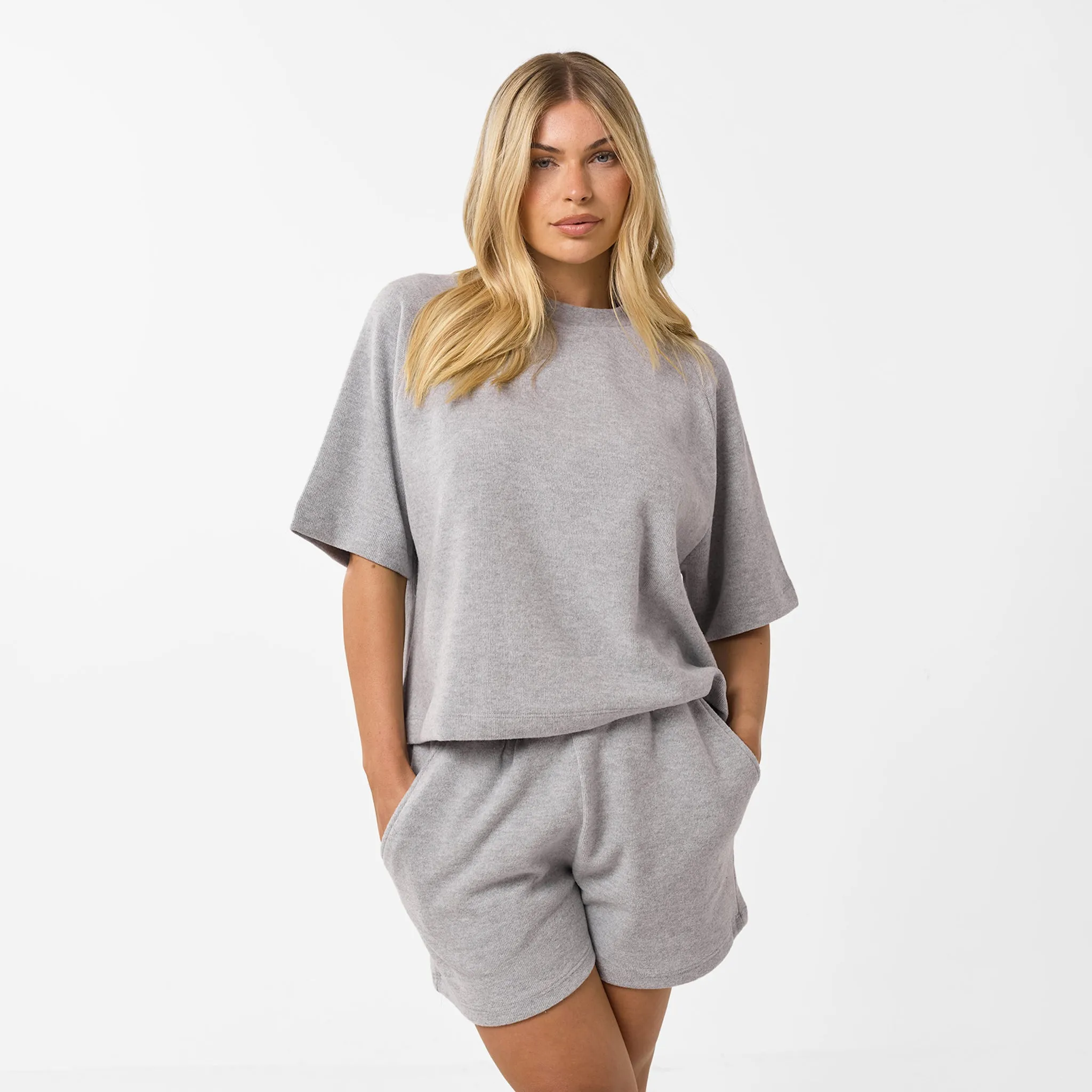 Soft Knit Twinset | Grey Marl Sporty Design Trend Glow