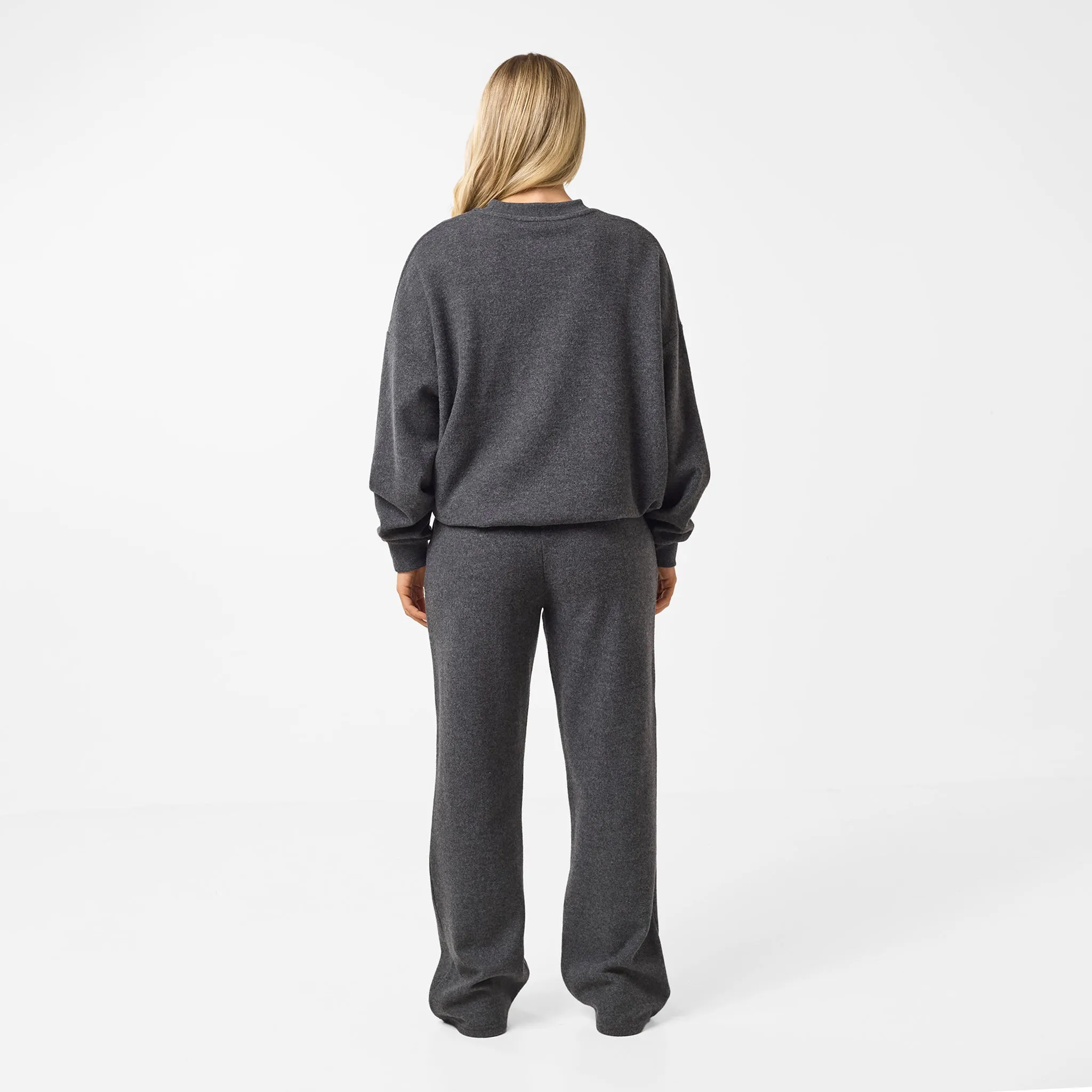 Soft Knit Wide Leg Pant I Charcoal Modern Boots Mind Ease