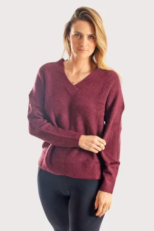 SeamFree Technology Soft Ribbed V Neck Jumper
