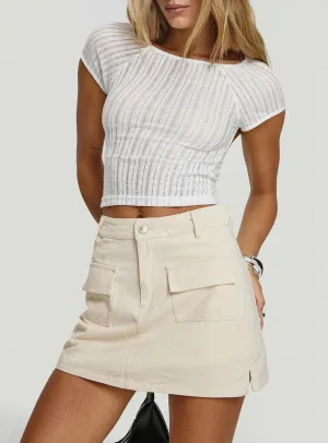 Drawstring closure Cadern Skort Cream