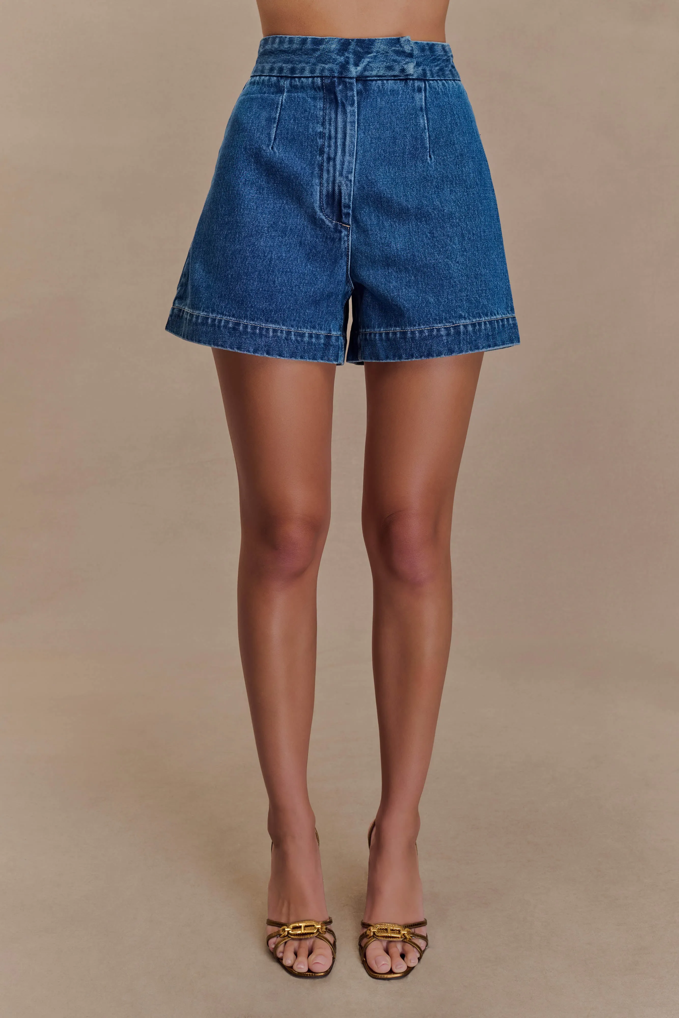Abel Denim Shorts - Dark Blue Eco - friendly Crisp Look
