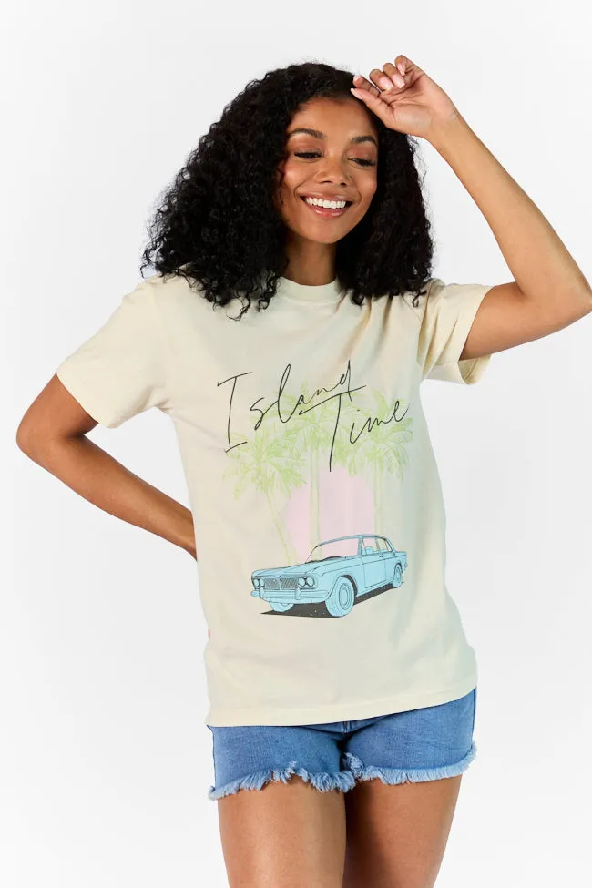 Island Time Ivory Graphic Tee Bright and Bold