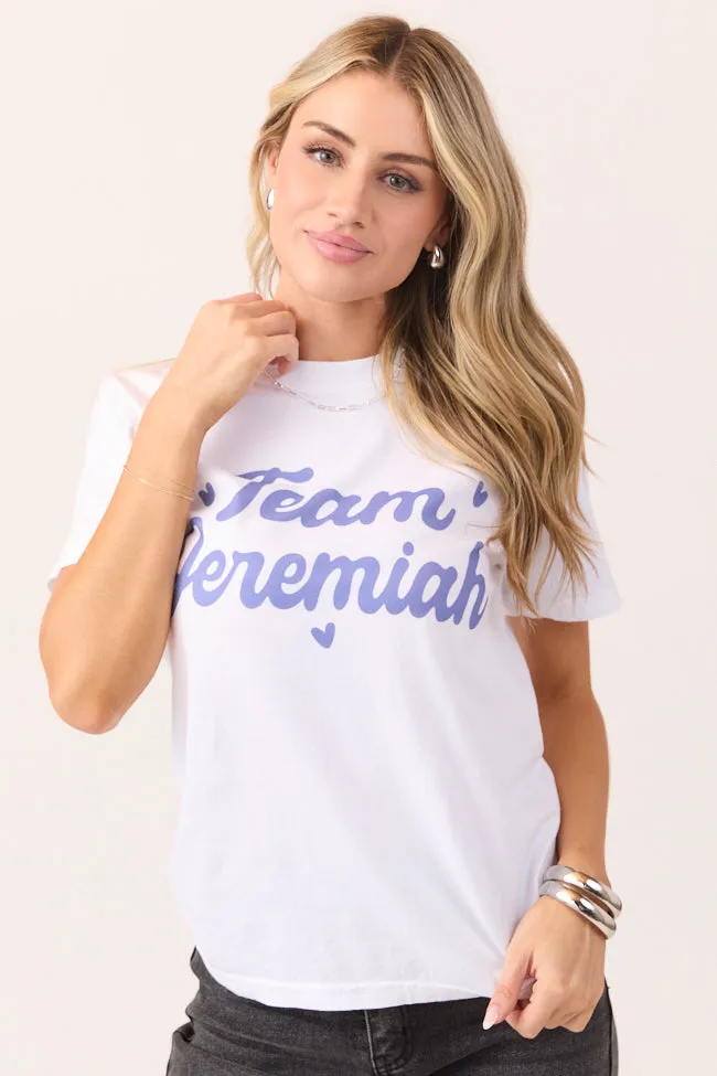 Adult sophistication Quick Dry Technology Team Jeremiah White Graphic Tee