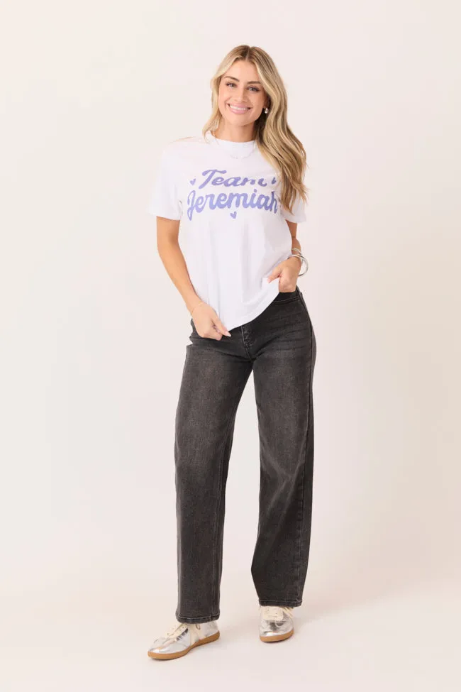 Soft and Stretchy waterproof Team Jeremiah White Graphic Tee