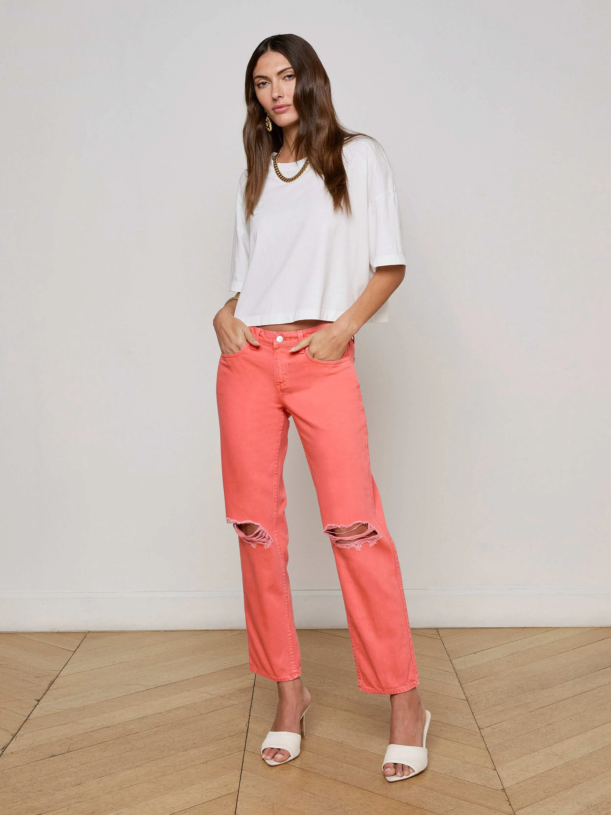 SeamlessSidePanels Daria Oversized Cropped Tee