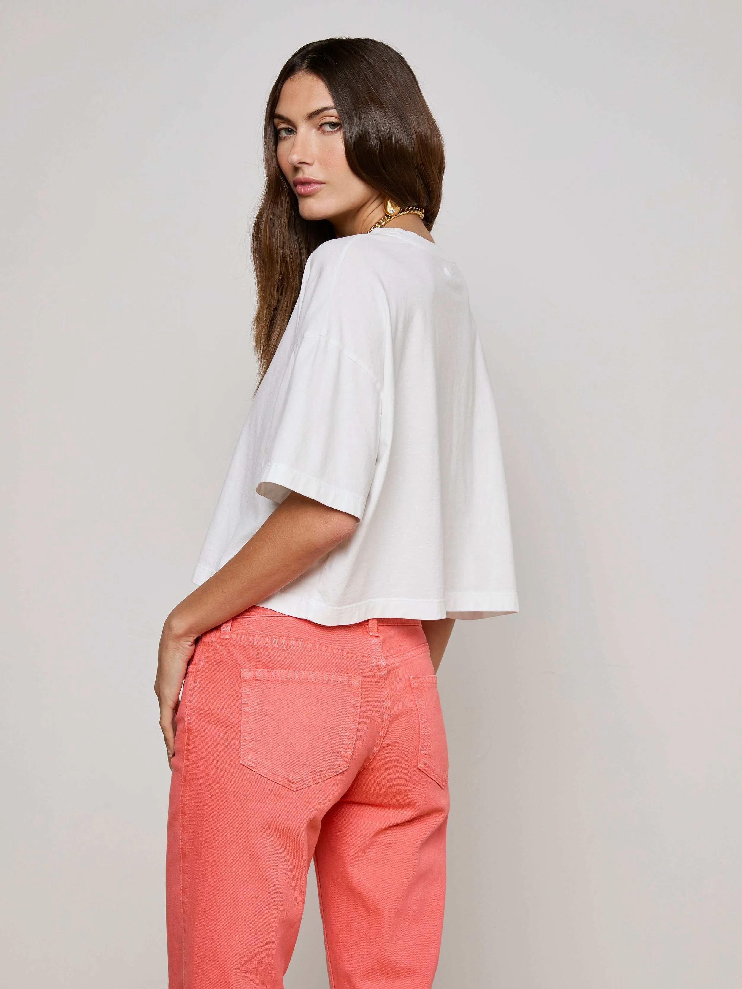 Daria Oversized Cropped Tee family gathering Effortless Layer