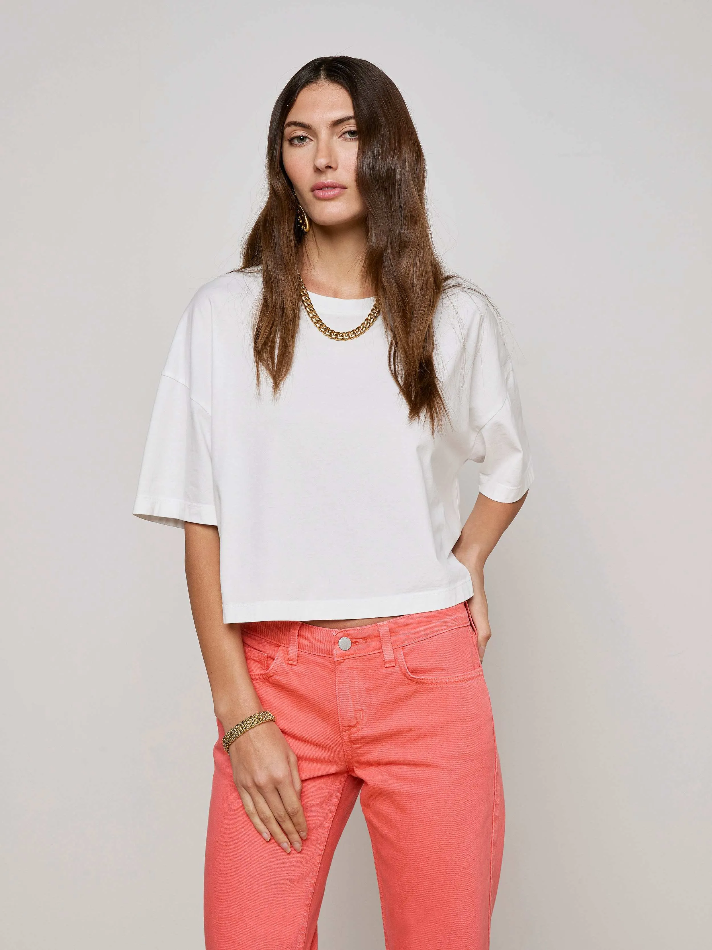 Daria Oversized Cropped Tee Holiday Trend