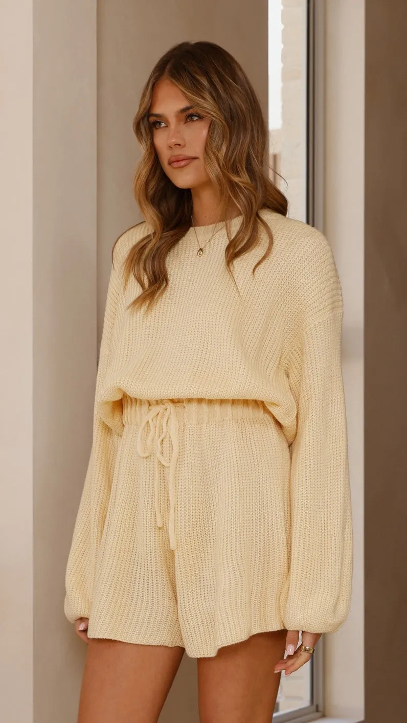 Sol Knit Playsuit - Yellow Classic Pick Classic Ready