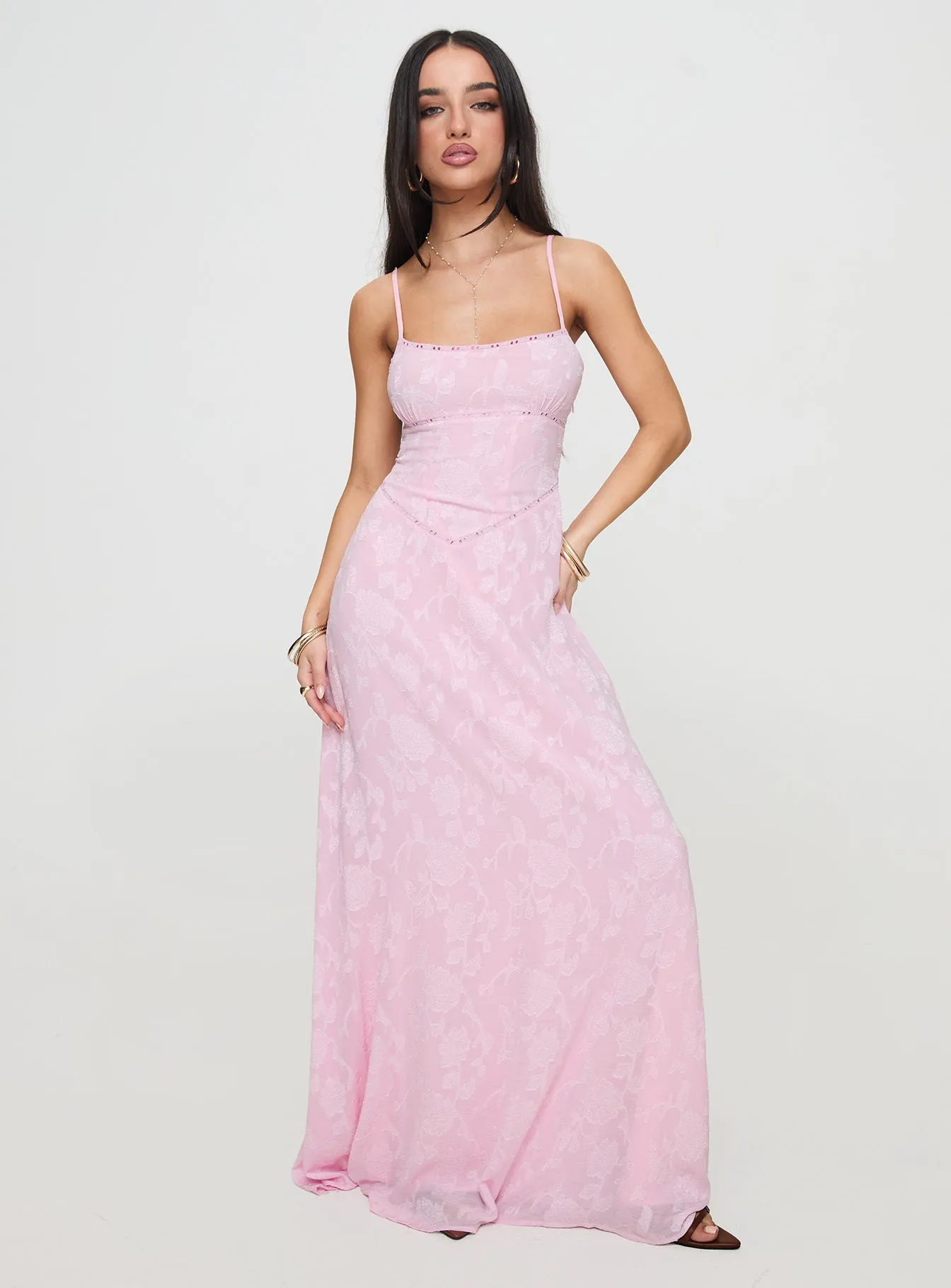 South Of France Maxi Dress Pink Petite Simple Touch