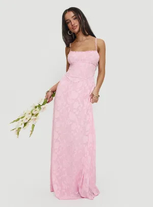 South Of France Maxi Dress Pink Petite Quick Elegance