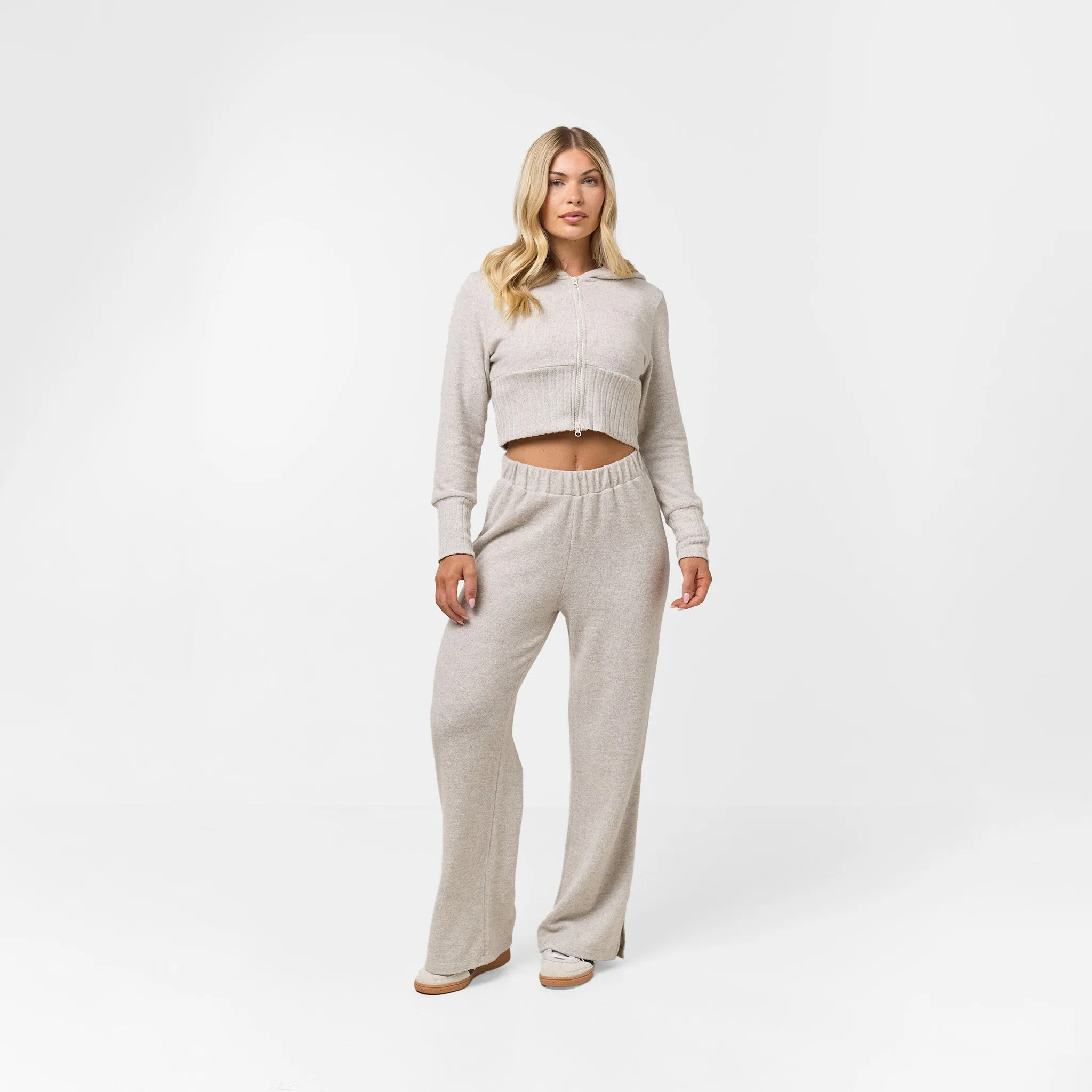 Split Hem Knit Jogger | Oat Marl Versatile Clothing Dynamic Glow