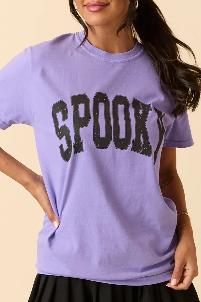 Spooky Block Violet Graphic Tee SALE Bold and Comfortable