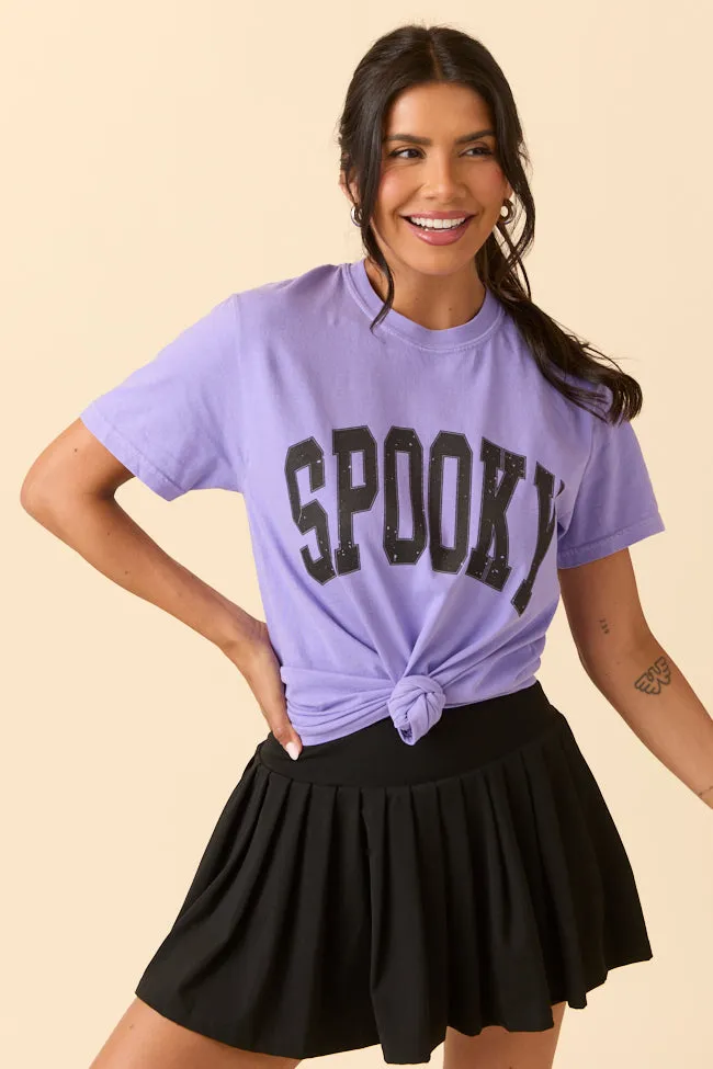 Perfect for Any Outfit Spooky Block Violet Graphic Tee SALE