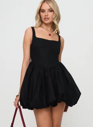 Sleek Form Urban Fit Alcott Bubble Hem Mini Dress Black