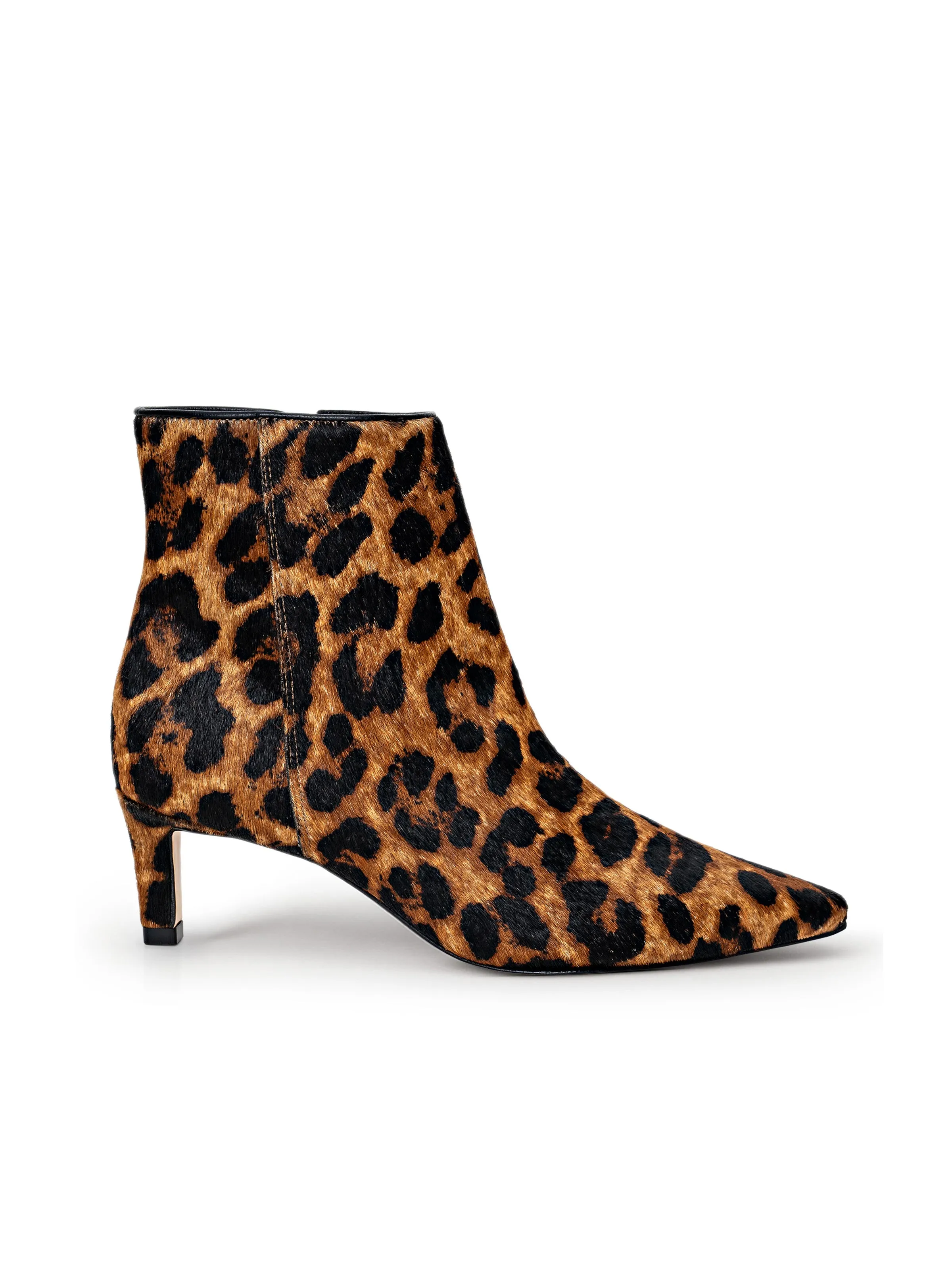 Low Profile Flexible Material Lilly Kitten-Heel Bootie