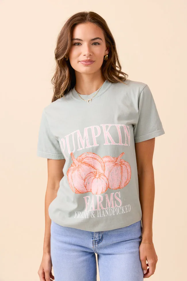 Outdoor Leisure Pumpkin Farms Light Green Graphic Tee