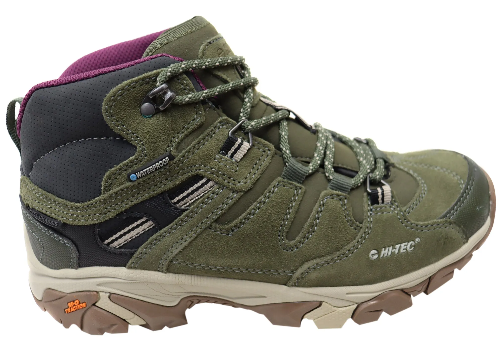 Slip Resistant Grip Hi Tec Womens Comfortable Ravus Adventure Mid Waterproof Hiking Boots