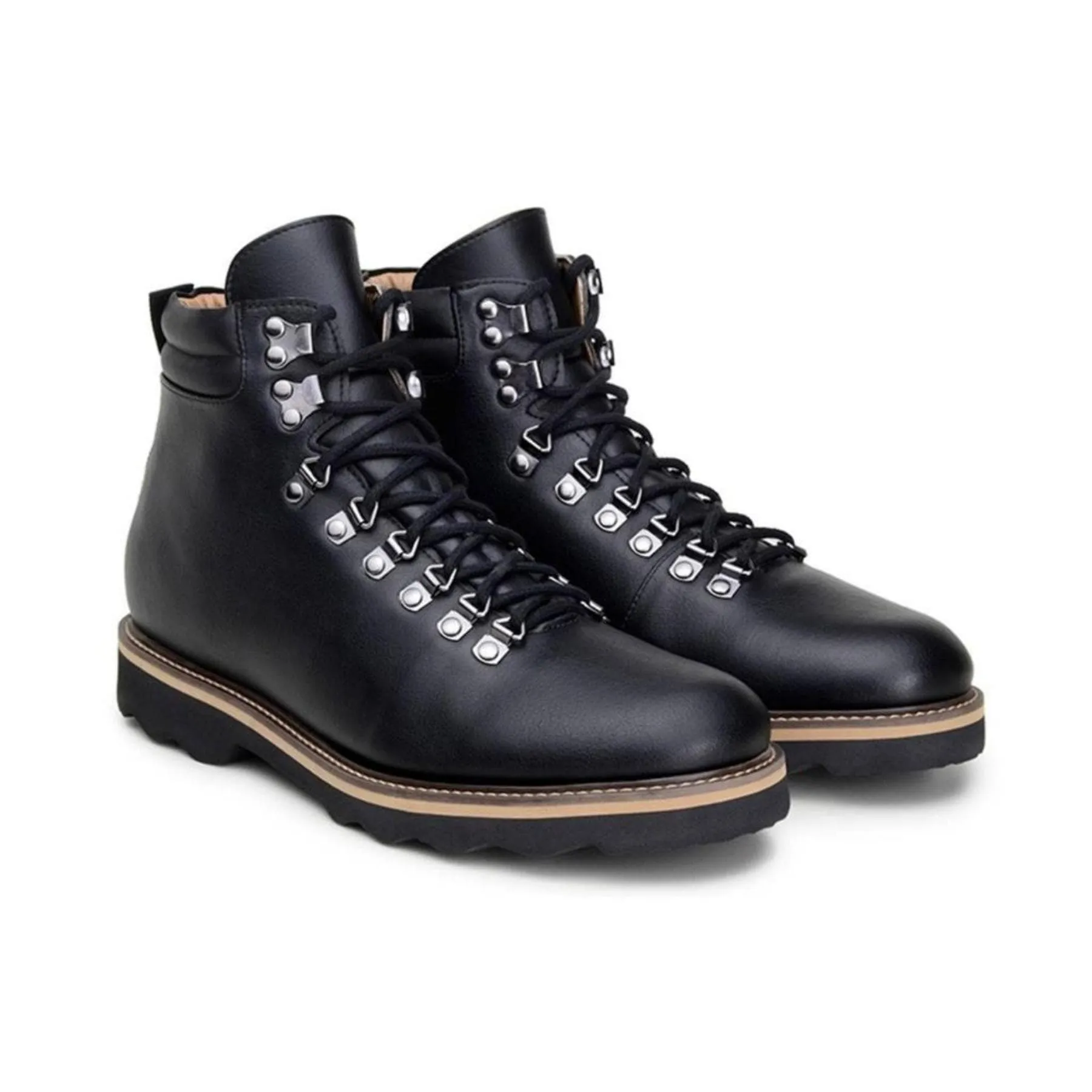 Grippy Outsole Trail Runner Stylish Look 'Jeffery' Unisex Boots by Ahimsa - black