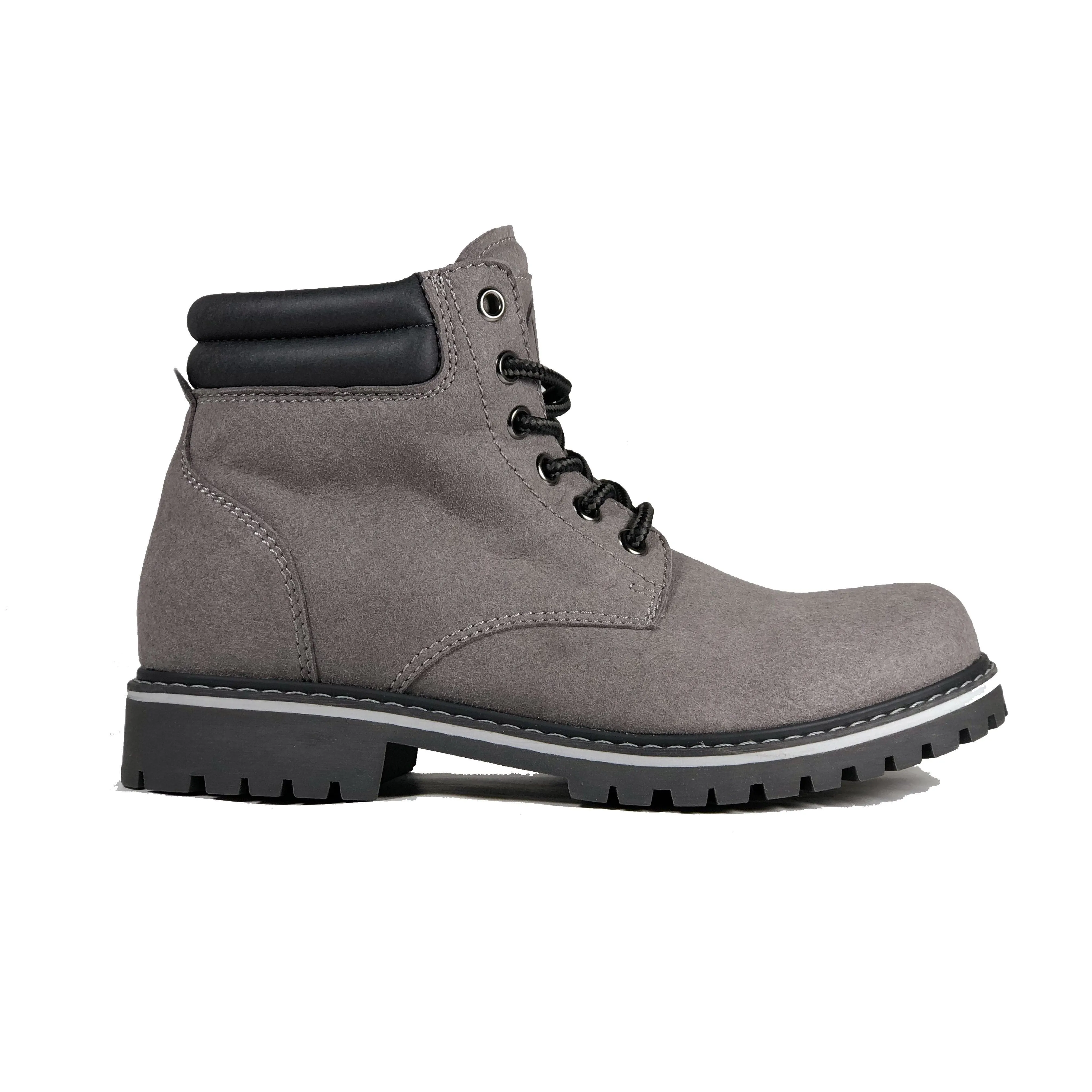 Comfort Lining Rainy Days Feather Light Cold Weather Commuter 'Lennox' lace-up work boot for women by Zette Shoes - Grey