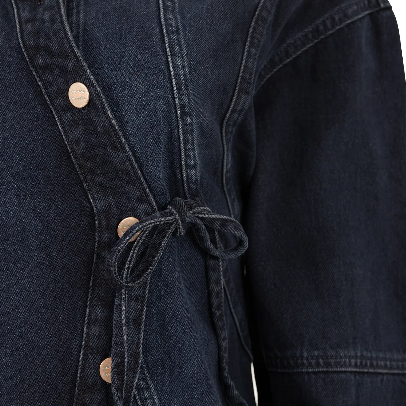 Damson Madder Finella Denim Shirt Wavy Seams LightweightWeave