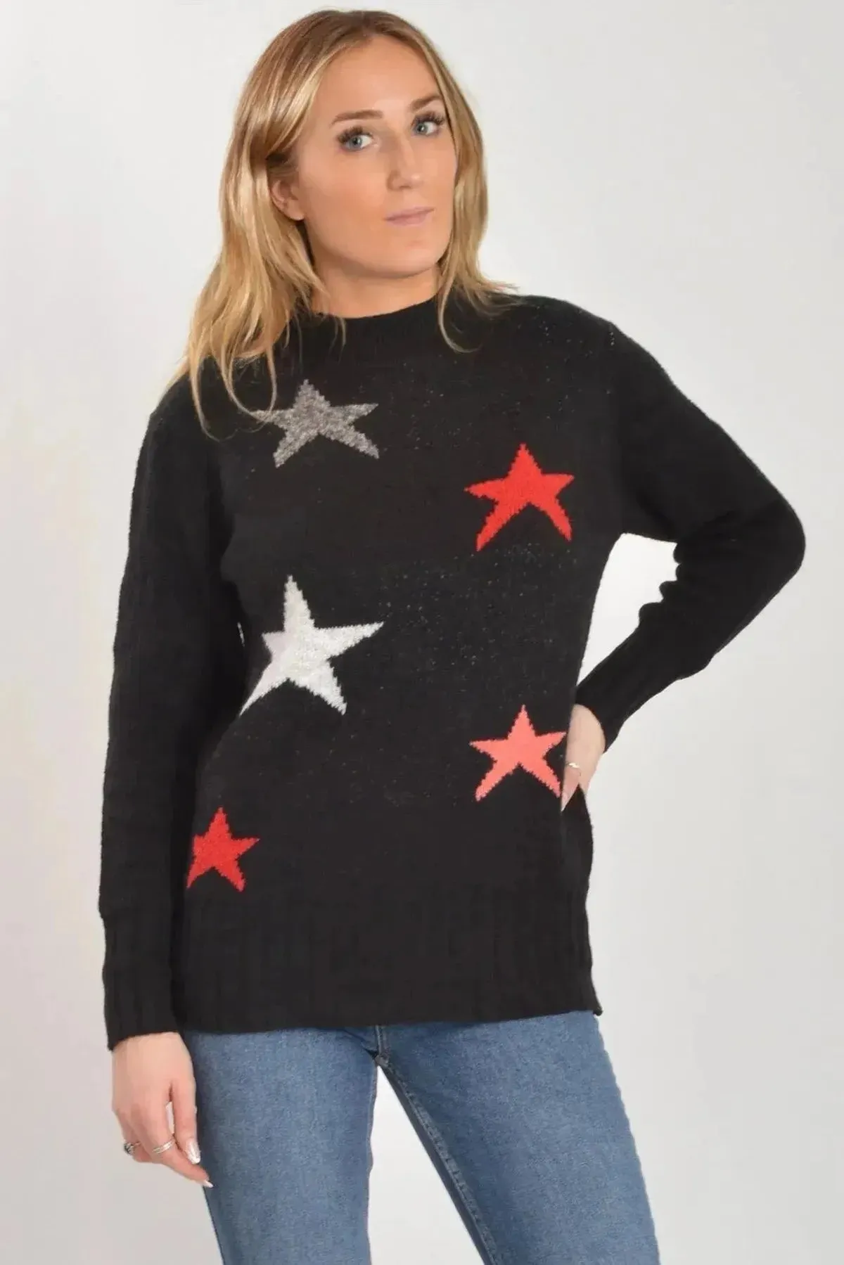 Stars & Stripes Jumper Stain Release Coating Drop Shoulder Cut