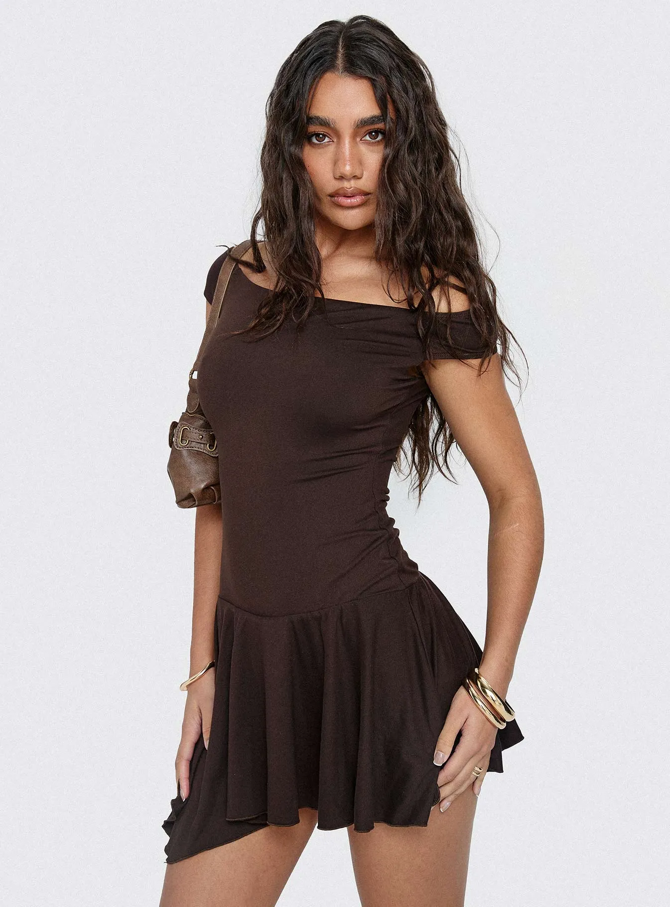 Got That Sense Strapless Playsuit Brown Classic Vibe Ethically-Made